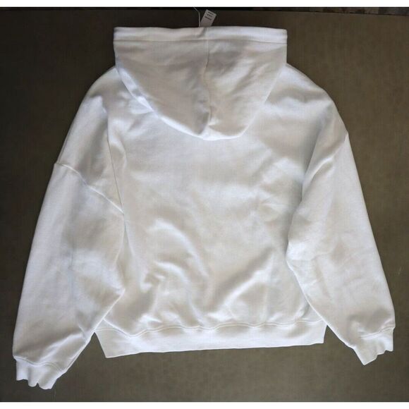 Pink x Victoria's Secret Women's Sz XL White Ivy Fleece Campus Full Zip Hoodie - Picture 8 of 8